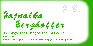 hajnalka berghoffer business card